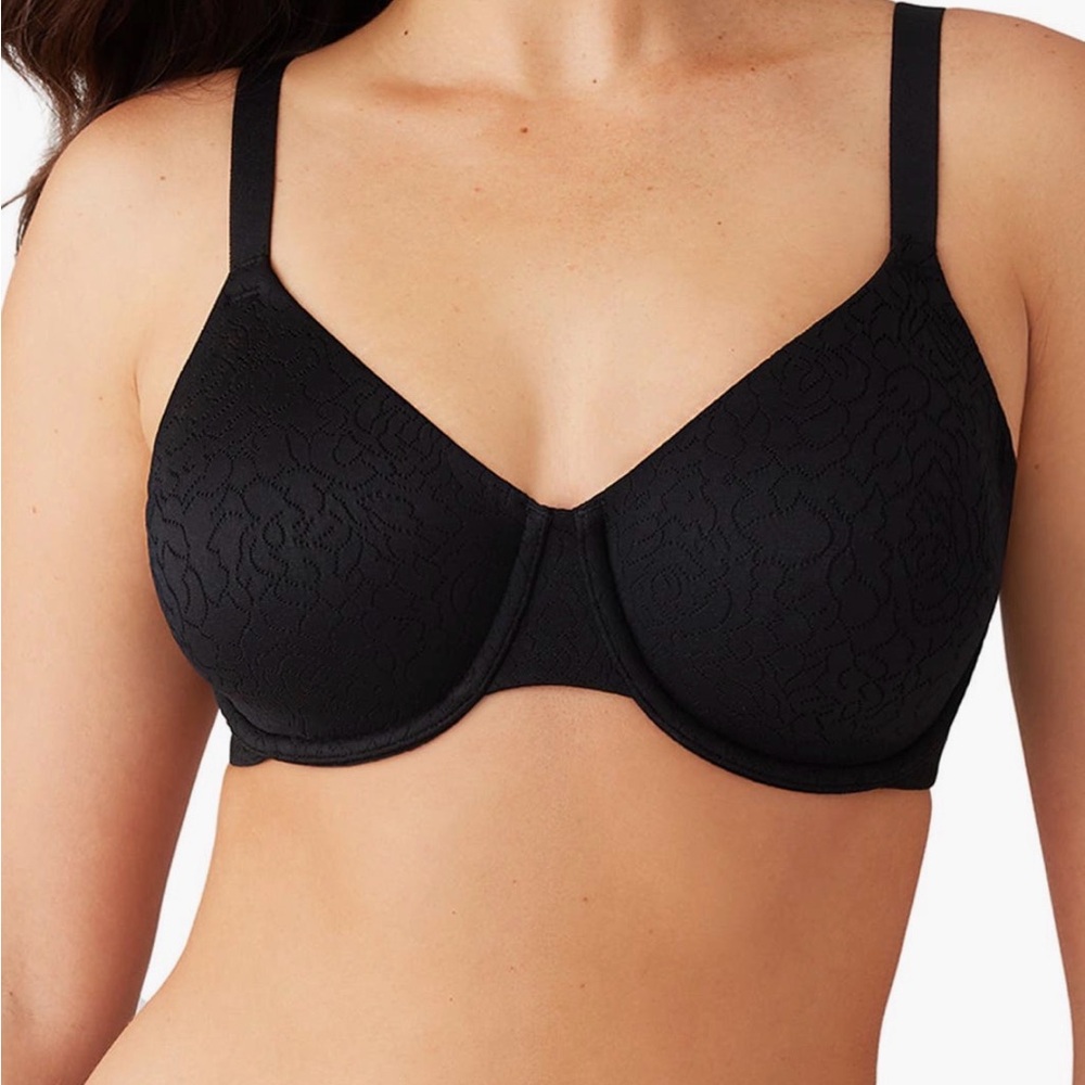 Wacoal Black Lace Underwire Bra Sz 36DDD